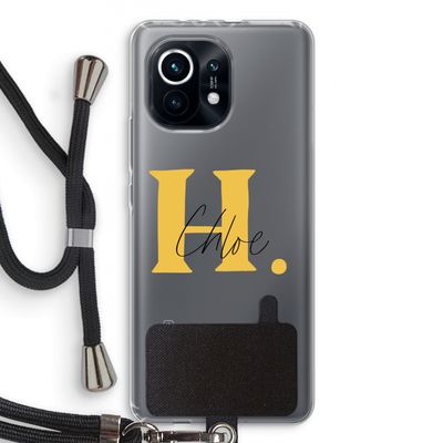 Amber Script: Xiaomi Mi 11 Transparant Hoesje met koord