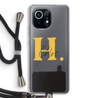 Amber Script: Xiaomi Mi 11 Transparant Hoesje met koord