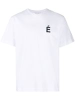 Études Studio t-shirt en coton à détail de patch - Blanc