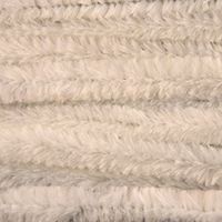 40x Wit chenille draad 14 mm x 50 cm - thumbnail