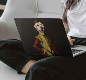 Stickers voor laptop aristocratische hond