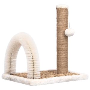 VidaXL Kattenkrabpaal met borstelboog en krabpaal