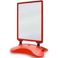 Klantenstopper, reclamebord, stoepbord in rood - thumbnail