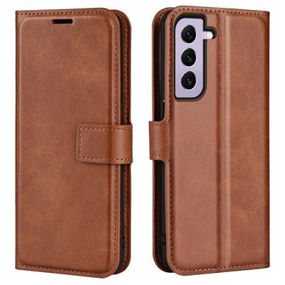 Lunso - Samsung Galaxy S23 - cover bookcase hoes - Bruin