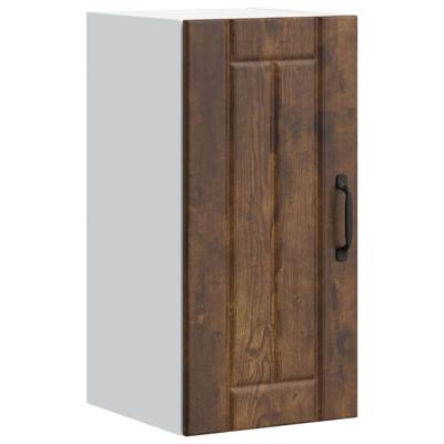 Keukenwandkast Lucca bewerkt hout gerookt eikenkleurig