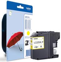 Brother inktcartridge, 1.200 pagina&apos;s, OEM LC-225XLY, geel, op blister