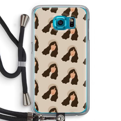Bonjour mon amour: Samsung Galaxy S6 Transparant Hoesje met koord