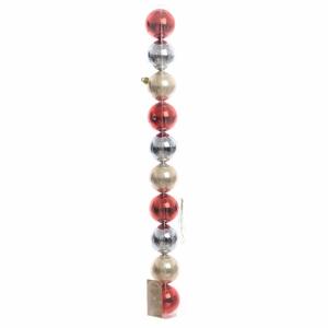 Decoris Kerstballen - 10x stuks - mix blauw/rood - 6 cm