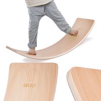Lulilo houten balansbord - Evenwicht Balance board - Balansspeelgoed met vilt - voor volwassenen en kinderen - thumbnail