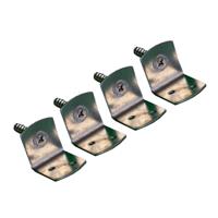 Minimale besteding! L-beslag t.bv. houten paal set van 4 st incl. schroeven, RVS Betonschutting Constructie Gardenlux - Gardenlux