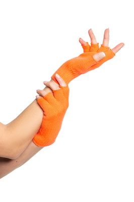 Vingerloze handschoenen oranje