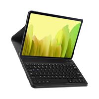 Basey Samsung Galaxy Tab A7 Hoes Toetsenbord Hoesje Keyboard Case Cover - Zwart
