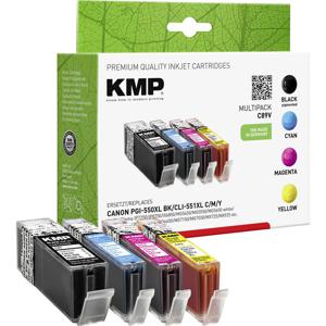 KMP Inktcartridge vervangt Canon PGI-550PGBK XL, CLI-551C XL, CLI-551M XL, CLI551Y XL Compatibel Combipack Zwart, Cyaan, Magenta, Geel C89V 1518,0050