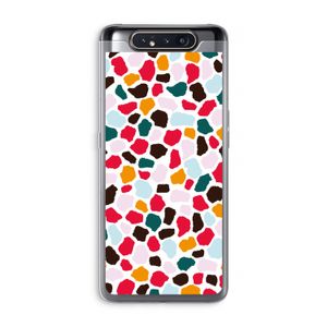 Colored Giraffe: Samsung Galaxy A80 Transparant Hoesje