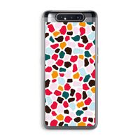 Colored Giraffe: Samsung Galaxy A80 Transparant Hoesje