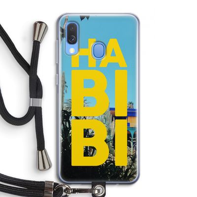 Habibi Majorelle : Samsung Galaxy A40 Transparant Hoesje met koord