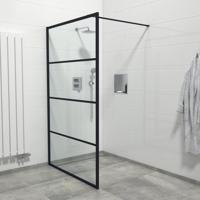Saniclass Bellini Inloopdouche - 120x200cm - lines frame buitenzijde - antikalk - mat zwart Lines -120 Saniclass Bellini Inloopdouche - 120x200cm - lines frame buitenzijde - antikalk - mat zwart Lines -120