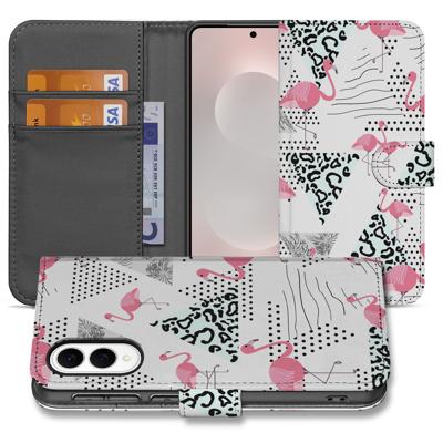 Samsung Galaxy S25 Edge | Telefoonhoesje | Met pasjeshouder | Flamingo Triangle