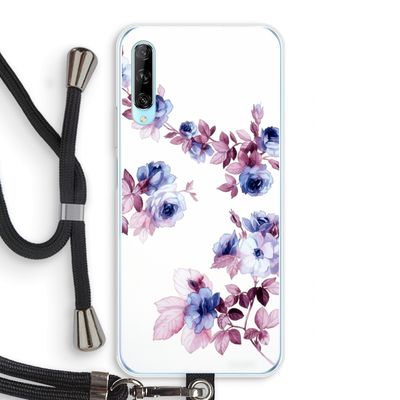 Waterverf bloemen: Huawei P Smart Pro Transparant Hoesje met koord