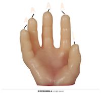 Bloedende Hand Kaars Horror (14cm)