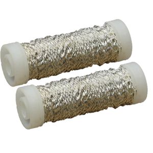 Wikkeldraad - 2x rolletjes - zilver - 25 gram - bouillon effect - metaal draad - hobby binddraad