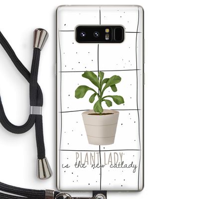 Kamerplant op vensterruit: Samsung Galaxy Note 8 Transparant Hoesje met koord