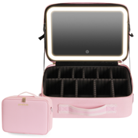 Roze Make-up Koffer - Stijlvol & Ruim, Ideaal voor Professionals en Make-up Liefhebbers - Maat L