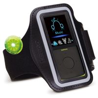 Sport MP3/MP4 Speler met stappenteller en sport oordopjes en sport armband Lenco Zwart-Lime groen - thumbnail