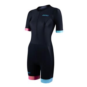 Zone3 Activate plus korte mouw trisuit zwart/neon dames XL