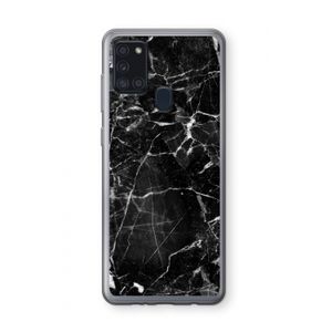 Zwart Marmer 2: Samsung Galaxy A21s Transparant Hoesje