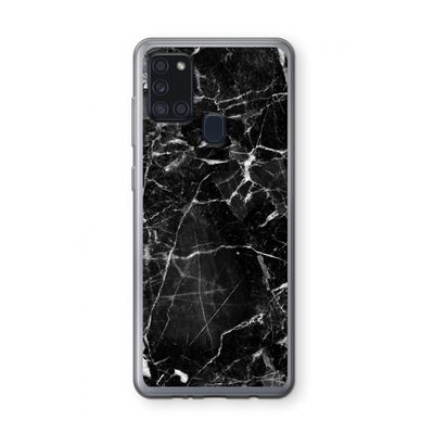 Zwart Marmer 2: Samsung Galaxy A21s Transparant Hoesje