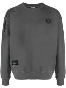 AAPE BY *A BATHING APE® sweat en jersey à patch logo - Gris