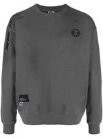 AAPE BY *A BATHING APE® sweat en jersey à patch logo - Gris - thumbnail