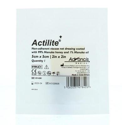 Advancis Actilite manuka non adh. netverband viscose 5 x 5 Advancis Actilite manuka non adh. netverband viscose 5 x 5
