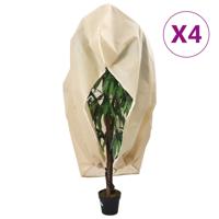 Plantenhoezen met ritssluiting 4 st 70 g/m² 3,14x2,5 m