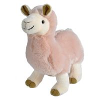 Lama speelgoed artikelen alpaca knuffelbeest roze 32 cm