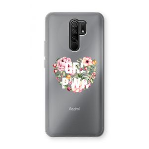 GRL PWR Flower: Xiaomi Redmi 9 Transparant Hoesje
