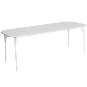 Petite Friture Week-end tuintafel 220x85 met dicht blad Pearl Grey