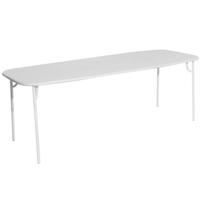 Petite Friture Week-end tuintafel 220x85 met dicht blad Pearl Grey