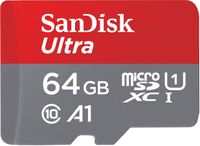 SanDisk MicroSDXC Ultra Photo 64GB 140mb/s C10 - SDA UHS-I Micro SD-kaart Grijs SanDisk MicroSDXC Ultra Photo 64GB 140mb/s C10 - SDA UHS-I Micro SD-kaart Grijs