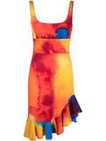 Rabanne robe Plastic Art à design tie-dye - Rouge