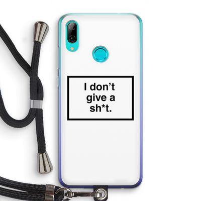 Don't give a shit: Huawei P Smart (2019) Transparant Hoesje met koord