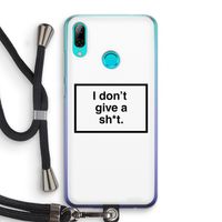 Don't give a shit: Huawei P Smart (2019) Transparant Hoesje met koord