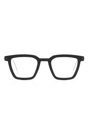 Lindberg lunettes de vue carrées en titane - Noir