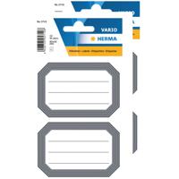 Herma Schoolboek etiketten - 24x stuks - wit/ grijs - naam label stickers Herma Schoolboek etiketten - 24x stuks - wit/ grijs - naam label stickers