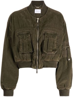 Blumarine veste bomber à coupe courte - Vert