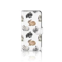 Telefoonhoesje | Met pasjeshouder | voor Samsung Galaxy S21 FE Konijntjes
