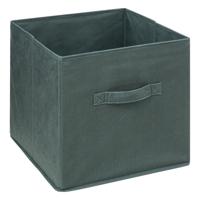 Opbergmand/kastmandje - Olijf groen - 31 x 31 x 31 cm - 29 liter - Vakkenkast manden - Stof