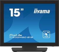 Iiyama ProLite T1532MSC-B1S Touchscreen monitor Energielabel: E (A - G) 38.1 cm (15 inch) 1024 x 768 Pixel 4:3 8 ms HDMI, DisplayPort, Audio-Line-out, VGA TN