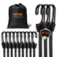 VEVOR 12x spanrubber spankabel bagage rubber expander touw A3 stalen haak φ8mmx0.8m